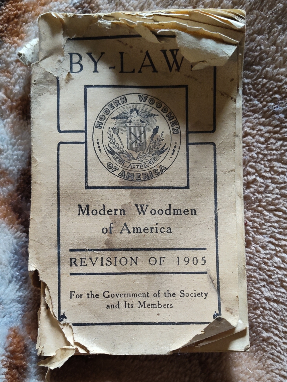 1905 Vintage Book Bi-laws Of Woods Workers And Associates